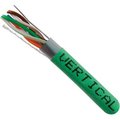 Chiptech, Inc Dba Vertical Cable Vertical Cable, 057-470/S/GR, Cat 5E STP 1000' 4 Pair Bulk Green-PVC Jacket AWG24 Solid-Bare Copper 057-470/S/GR